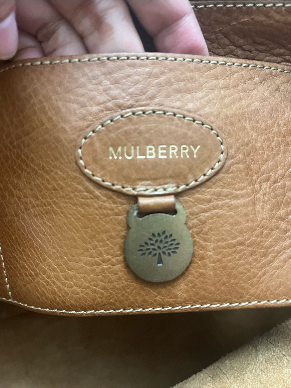 MULBERRY OAK NATURAL LEATHER BAYSWATER - Picture 11 of 16